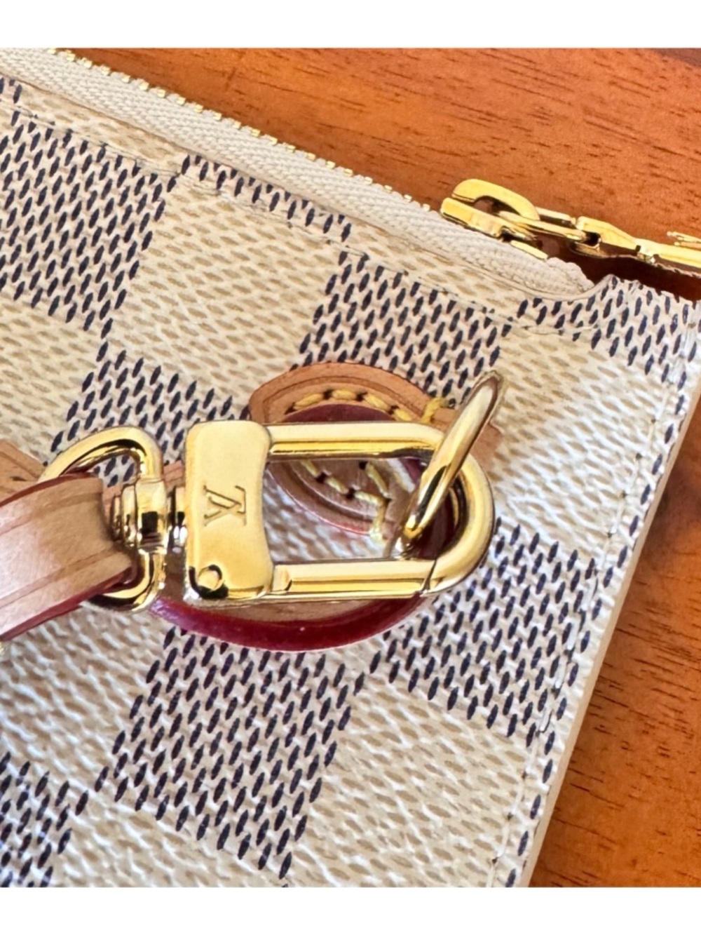 🤍GORGEOUS 🤍LOUIS VUITON DAMIER AZUR POCHETTE NAUTICAL EDITION - Picture 6 of 13